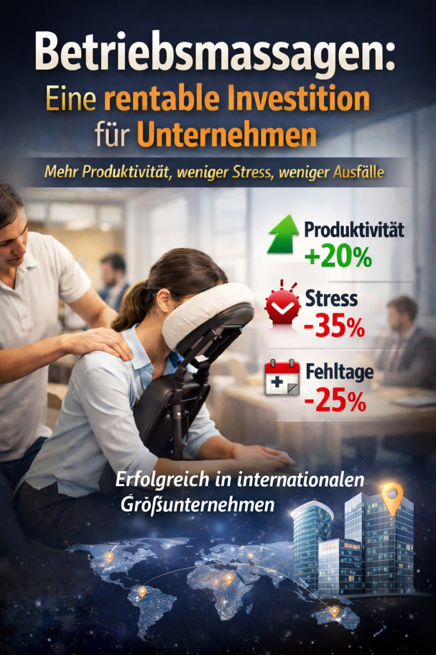 Warum Betriebsmassagen eine rentable Investition für Unternehmen sind (Erfahrung in der Zusammenarbeit mit Universal Pictures)
